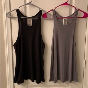 Free People Long Beach Tanks (black and grey)